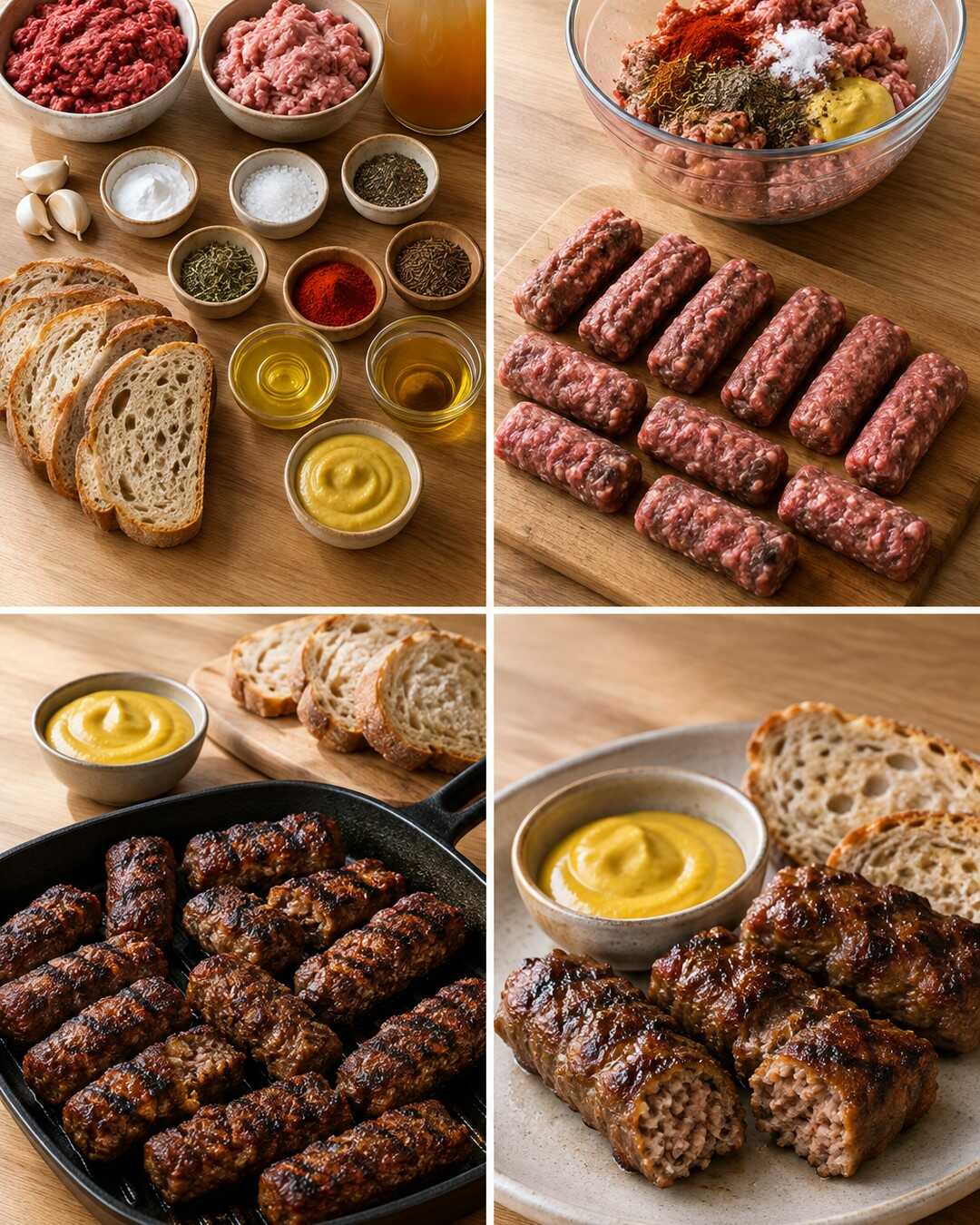 Mici de casă la tigaie cu muștar, suculenți chiar și fără grătar