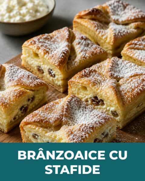 Brânzoaice cu brânză de vaci și stafide, pufoase ca la mama