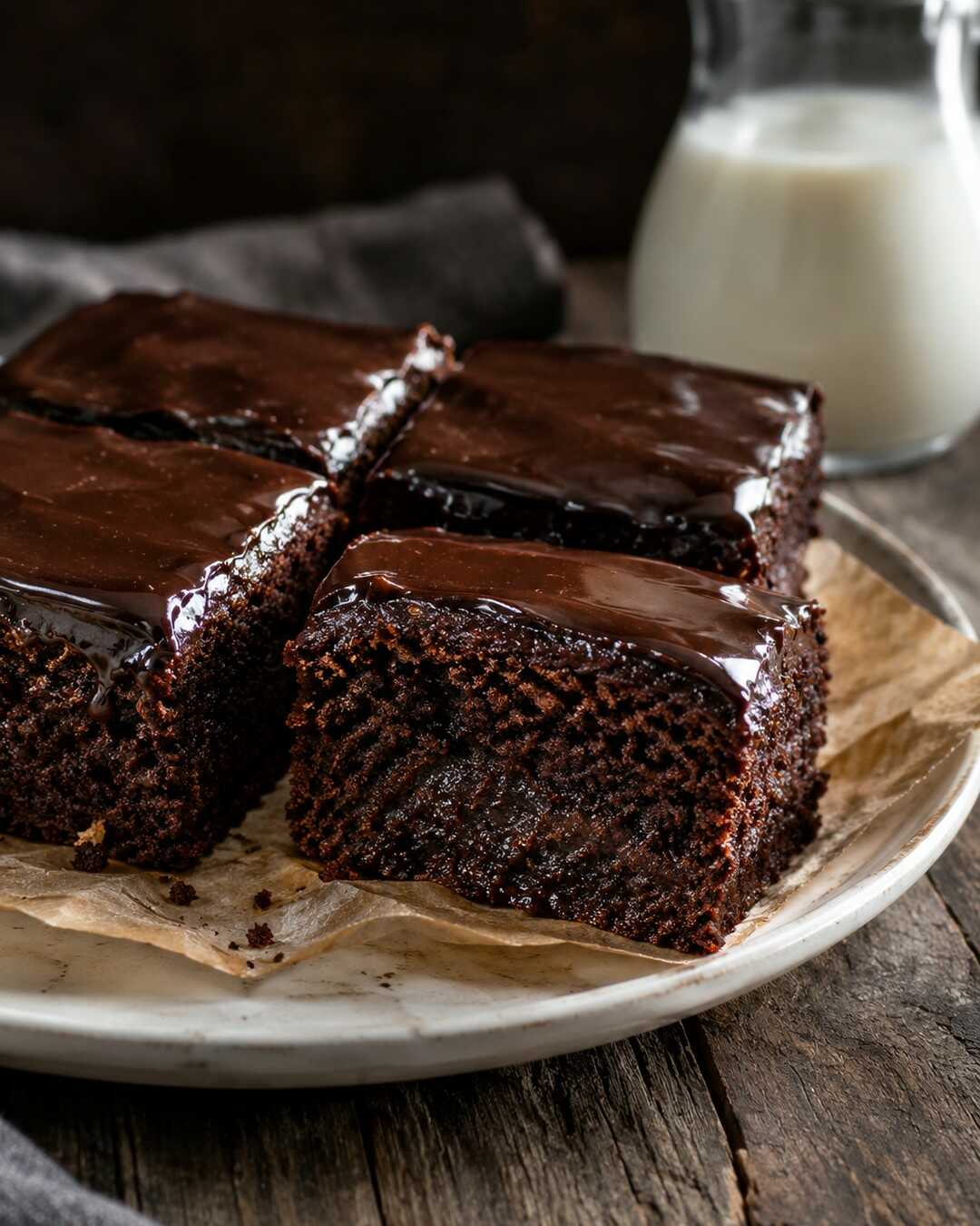 Negresă cu cacao și glazură de ciocolată, umedă și pufoasă ca la mama